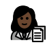 woman office worker, dark skin tone